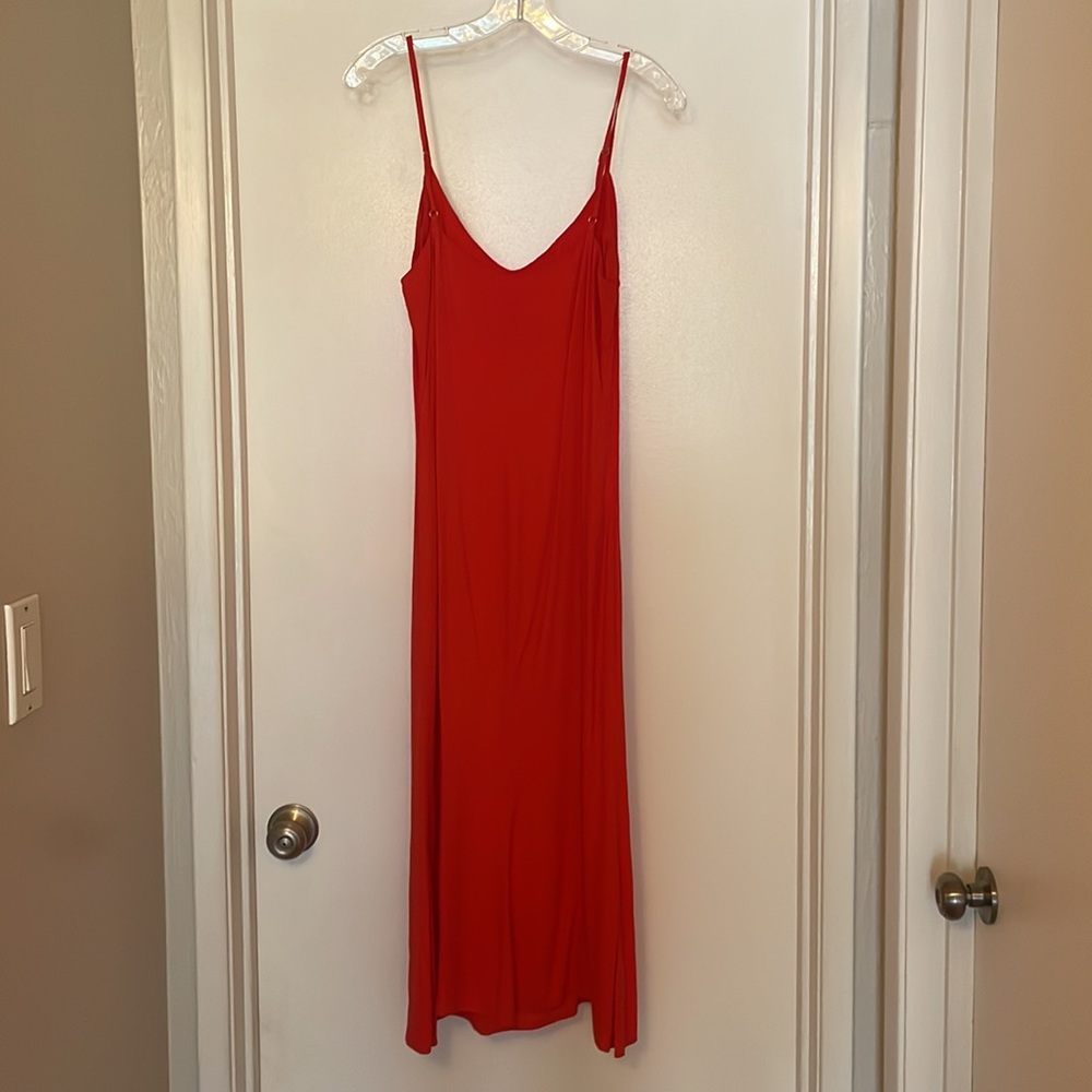 Reformation “Crimini” dress in solid red/orange - Picture 4 of 7